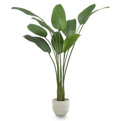 Maia Shop Bird of Paradise Faux Plant, Fake Silk Tree with Realistic Leaves