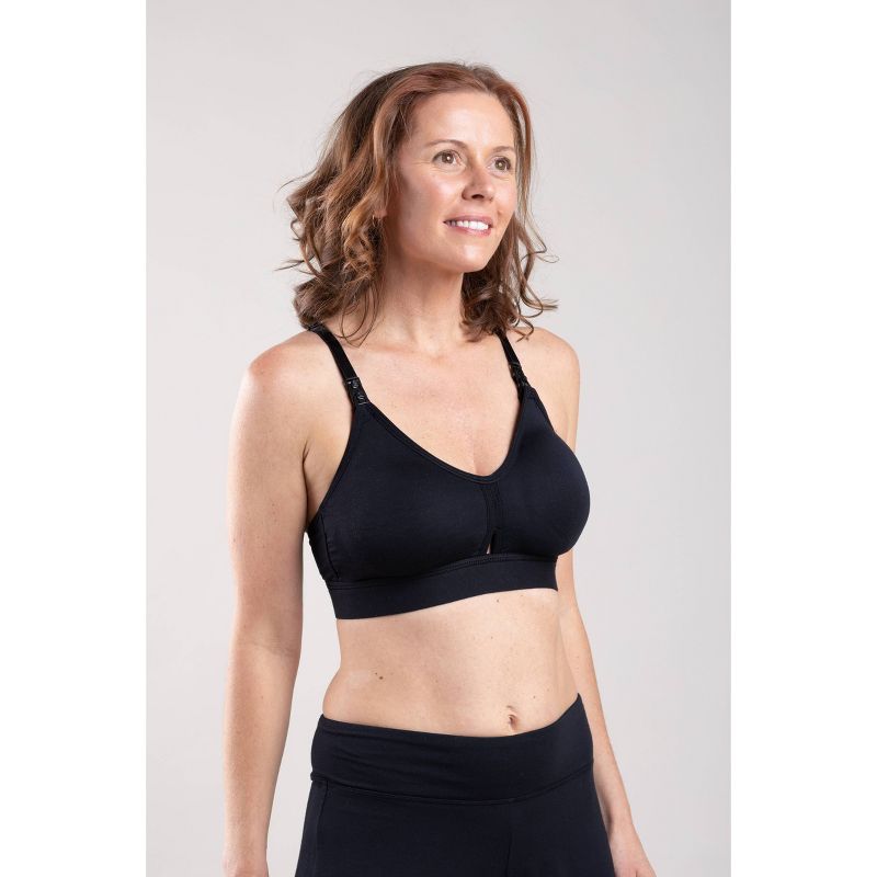 Simple Wishes Women's All-in-One SuperMom Nursing and Pumping Bralette - Black, 4 of 7