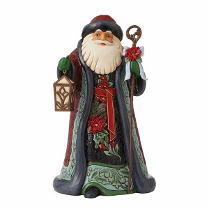 Jim Shore 10.0 Inch Father Christmas Holiday Manor Santa With Cane Santa Figurines - 1 of 3