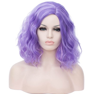 Unique Bargains Women's Curly Medium Long Hair  Wigs 16" with Wig Cap