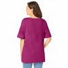 Woman Within Plus Size Perfect Cuffed Elbow-Sleeve Boat-Neck Tee - 3 of 4