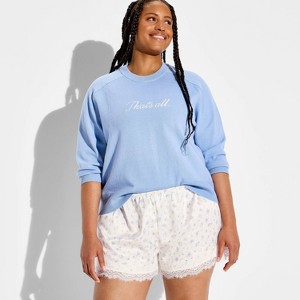 Women's The Devil Wears Prada Lace Graphic Shorts - Cream Floral
