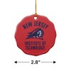 New Jersey Institute of Technology Highlanders Logo Porcelain Scalloped Holiday Christmas Tree Ornament - 3 of 4
