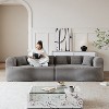Okak Modern Oversized Curved Sectional Floor Futon Sofa for Living Room Bedroom,Memory Foam Rest Sofa with Comfy Backrest & Pillows - 3 of 4