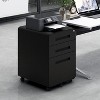 TIRAMISUBEST Duty 3-Drawer Mobile File Cabinet, Under Desk Storage with Lock, 5 Wheels, for Legal/Letter/A4 Files - 3 of 4