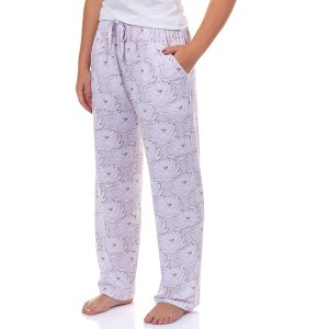 The White Lotus Pajamas Women's Allover Flower Design Lounge Sleep Pant - 1 of 4