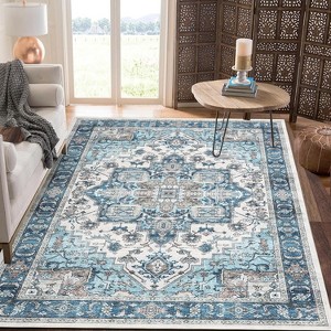 Area Rug for Living Room,9x12 Machine Washable Vintage Rug Carpet for Bedroom Dinning Room,Distressed Area Rug Indoor Non Slip - 1 of 4
