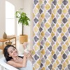 Shower Curtain 84 Inches Length Shower Curtain Moroccan Quatrefoil Modern Farmhouse Shower Curtain for Bathroom - 3 of 4