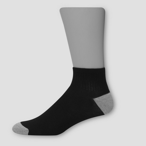 Hanes Men's Ankle Socks, BLACK, 6 US : : Clothing, Shoes