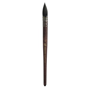 Princeton Neptune Quill Brush, Synthetic Bristles, Short Handle Watercolor Paintbrush, Dark Wood, Size 8, 1 Count - 1 of 4