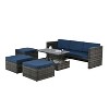 Patio Furniture Outdoor Furniture Seasonal PE Wicker Furniture 5 Set Wicker Furniture With Plywood Coffee Table with Lift Top Coffee Table - 3 of 4