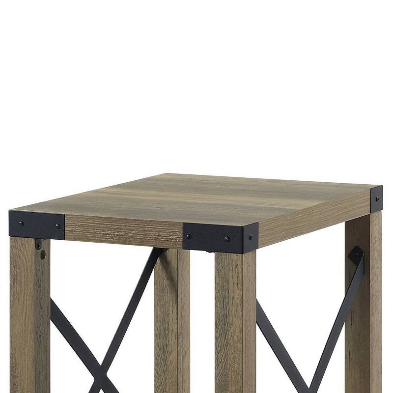 Abiram 16&#34; Accent Tables Rustic Oak - Acme Furniture, 3 of 9