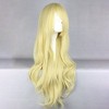 Unique Bargains Women's Halloween Curly Wigs 26" Yellow with Wig Cap - image 3 of 4