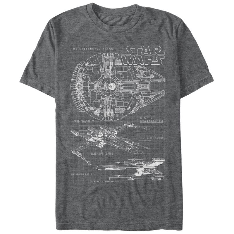 Men's Star Wars Millennium Falcon X-Wing T-Shirt, 1 of 6