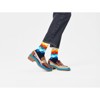 Happy Socks Adult Men and Women Crew Faded Diamond Socks in sustainable materials - Pair of socks in Color Navy - 4 of 4