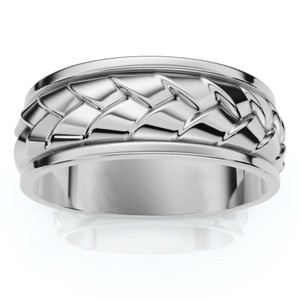 Pompeii3 7mm 14k Gold Men's Braided Design Wedding Band - 1 of 4