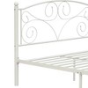 NicBex Full Size Metal Bed Frame with Unique Flower Headboard and Footboard for Kids Teens Adults,White - 3 of 4