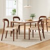FURNIinspire Accent Chairs Ash Wood Stackable Dining Chair Mid Century Modern Wooden for Your Room House, Fully Assembled, Brown, 18.5"*17.5"*30" - 3 of 4