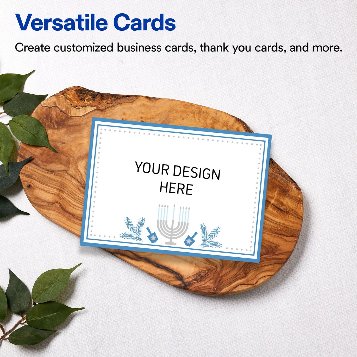 Avery® Invitations, 5" x 7", Matte, Silver Menorah Frame, 40 - thumbnail 4