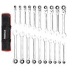 20-Piece Wrench Set, 72 Teeth Ratchet, Chrome Vanadium Steel, Silver - 2 of 4