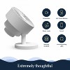 Windmill Smart Whisper-Quiet Air Circulator and Fan with 5 speeds and Remote White: Desk Fan, Programmable Timer, ETL Listed - image 3 of 4