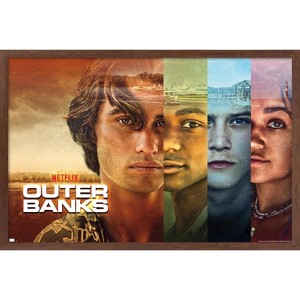 Trends International Netflix Outer Banks - Faces Framed Wall Poster Prints - 1 of 4