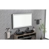 60 x 36 Inch Lighted Bathroom Wall Mounted Mirror with 3 High -Fog Control for Up Dressing Bathroom White - 4 of 4