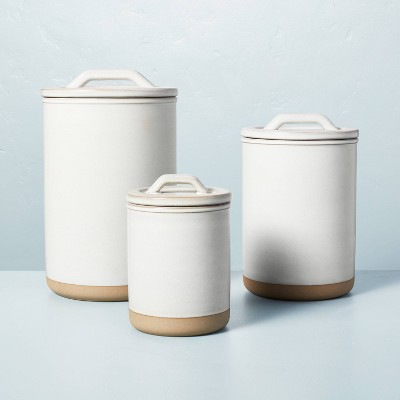 Flour And Sugar Canisters - Foter  Stoneware canister set, Kitchen canister  sets, Flour canister set