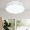 DORESshop 11.81 in. Round White Modern Integrated Selectable LED Flush Mount Lighting Fixture, Color Temperature Adjustable - 2 of 4