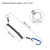 Unique Bargains Retractable Coiled Safety Cords Fishing Tool Lanyards with Metal Carabiners 2 Pcs 3.9ft - 2 of 4