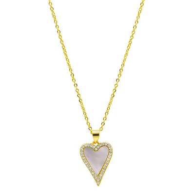 NWT high quality Adornia 14K Goldplated Figaro Chain Heart Pendant