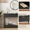 Gikpal 51"Fluted Console Table , Entryway Table, Sofa Table with 3 Drawers and Open Shelf, Modern Narrow Display Shelf for Hallway Living Room - 3 of 4
