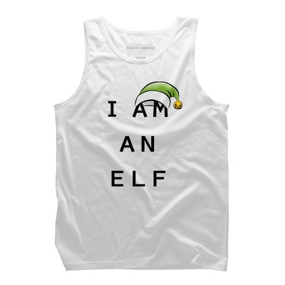 Men's Design By Humans Christmas Family Print Sets \ I am an elf By Satoshy Tank Top