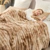 Cozy Bliss Faux Fur Plush Decorative Blanket, Cozy Warm Striped Throw Blanket - 4 of 4