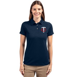 Minnesota Twins Cutter & Buck Advantage Eco Tri-Blend Pique Womens Polo - Liberty Navy - 1X Large - 1 of 1