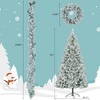 6FT Pre-Lit X-mas Tree Artificial Christmas 3-Piece Set, Garland, Wreath and Trees with Colorful Modes LED Lights, Green - ModernLuxe - 3 of 4