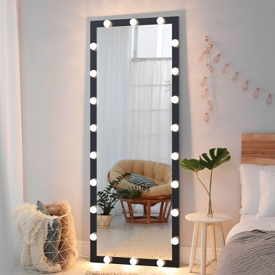 Vynxaria Hollywood Full Length Mirror with Lights Full Body Vanity Mirror with 3 Color Modes Lighted Standing Floor Mirror for Dressing