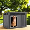 SEVOBAL Pet Crates and Houses Dog House Easy Assembly Open Roof Cleaning Weatherproof Spacious for Indoor and Outdoor, Black, 42.87"*32.95"*31.61" - 4 of 4
