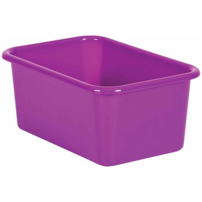 Teacher Created Resources Purple Small Plastic Storage Bin (Pack of 6)