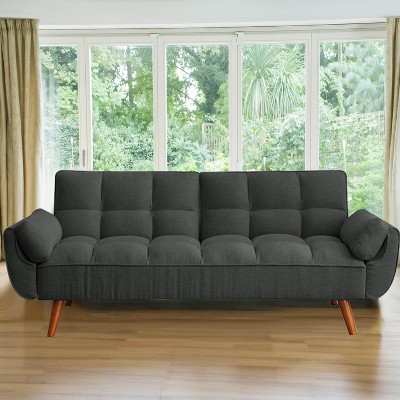 MyDepot Adjustable Backrest Sofa Bed – Fabric Sleeper Couch with Tapered Legs