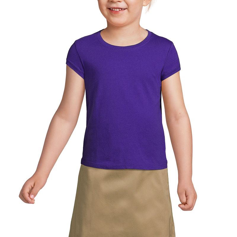Lands' End School Uniform Kids Short Sleeve Essential T-shirt, 3 of 4