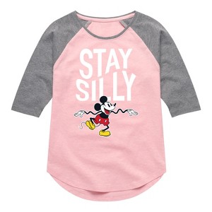 Girls' - Disney - Stay Silly Shirt Tail Raglan Graphic T-shirt - 1 of 3