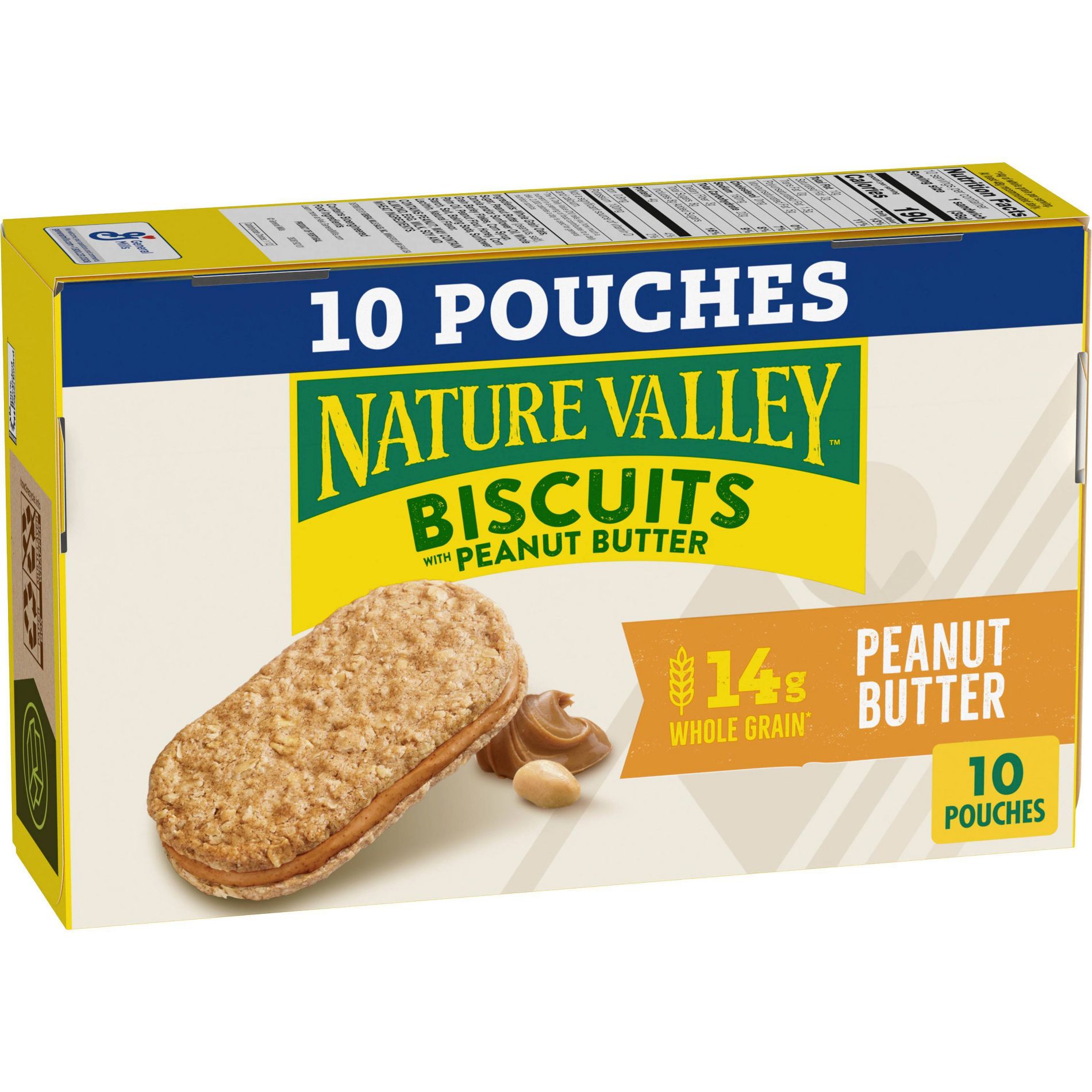 Nature Valley Biscuit Peanut Butter Protein Bars - 13.5oz/10ct