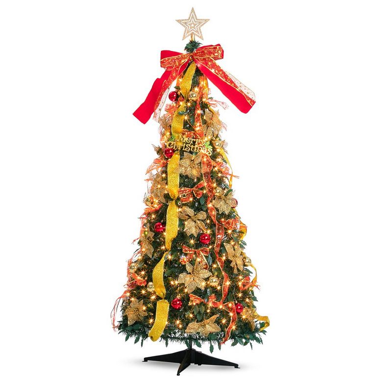 Joiedomi 6 ft Pull-Up Christmas Tree with 350 Lights, 1 of 8