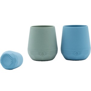 WeeSprout Silicone Baby Training Cups - Set of 2 Soft Silicone Cups - 2 oz Open Cup for Baby 6+ Months - Non-Slip Grip, Weighted Base - 1 of 4
