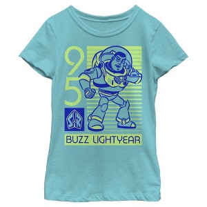 Girl's Toy Story Neon Buzz T-Shirt - 1 of 4