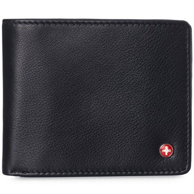 Alpine Swiss Rfid Protected Mens Spencer Leather Wallet Bifold 2 Id ...