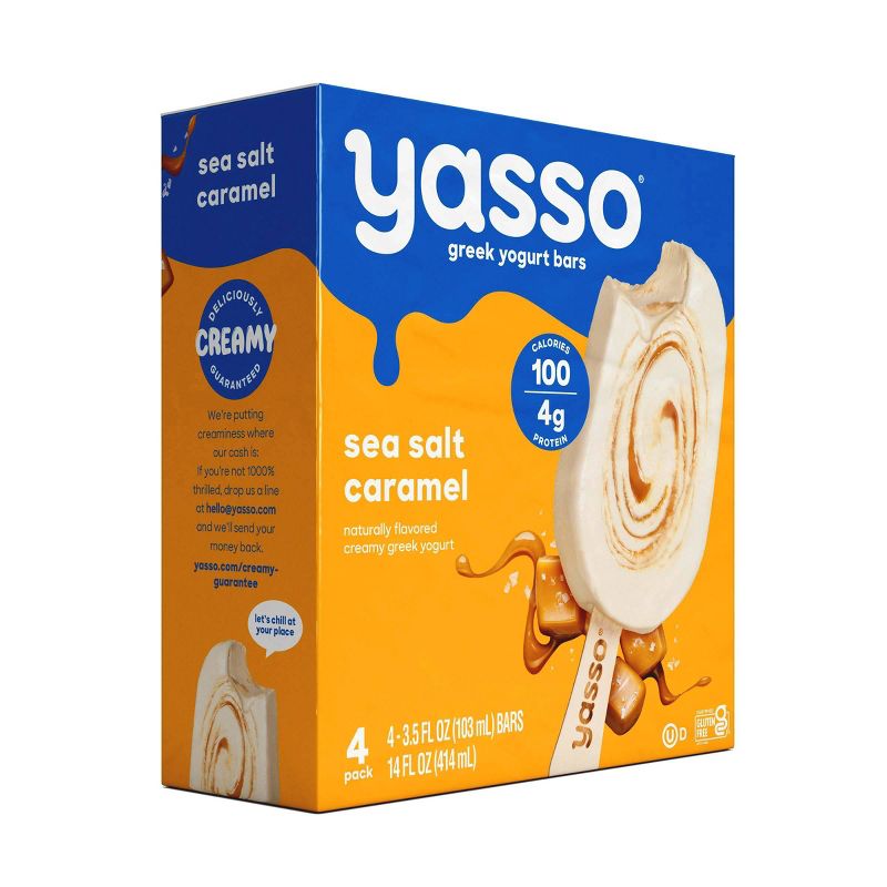 Yasso Frozen Greek Yogurt - Sea Salt Caramel Bars - 4ct, 3 of 11