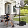 Safstar Basketball Hoop Outdoor System w/ 45 Inch Shatterproof PC Backboard Wheels - 3 of 4