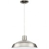 Progress Lighting, Sanabria, 1-Light Pendant, Brushed Nickel, Spun Metal Shade - 3 of 4